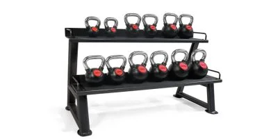 kettlebell pesa rusa rack estanteria