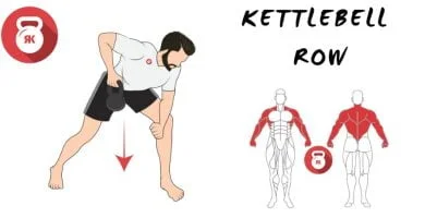 pesas rusas kettlebells row remo